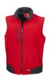 Heren Softshell Bodywarmer Result R123X Red-Black